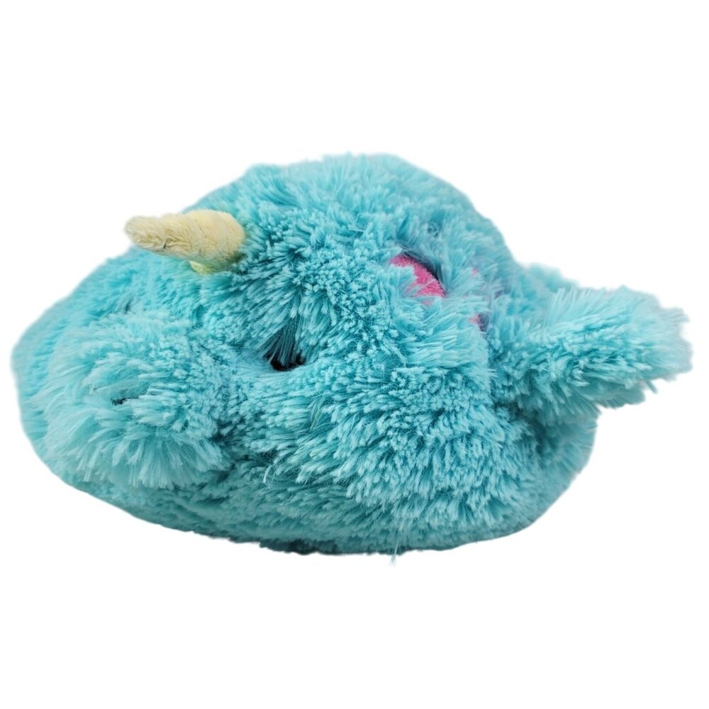 Squishable Narwhal Plush Blue 14" Pink Spots Ocean Unicorn Whale Horn Mystical